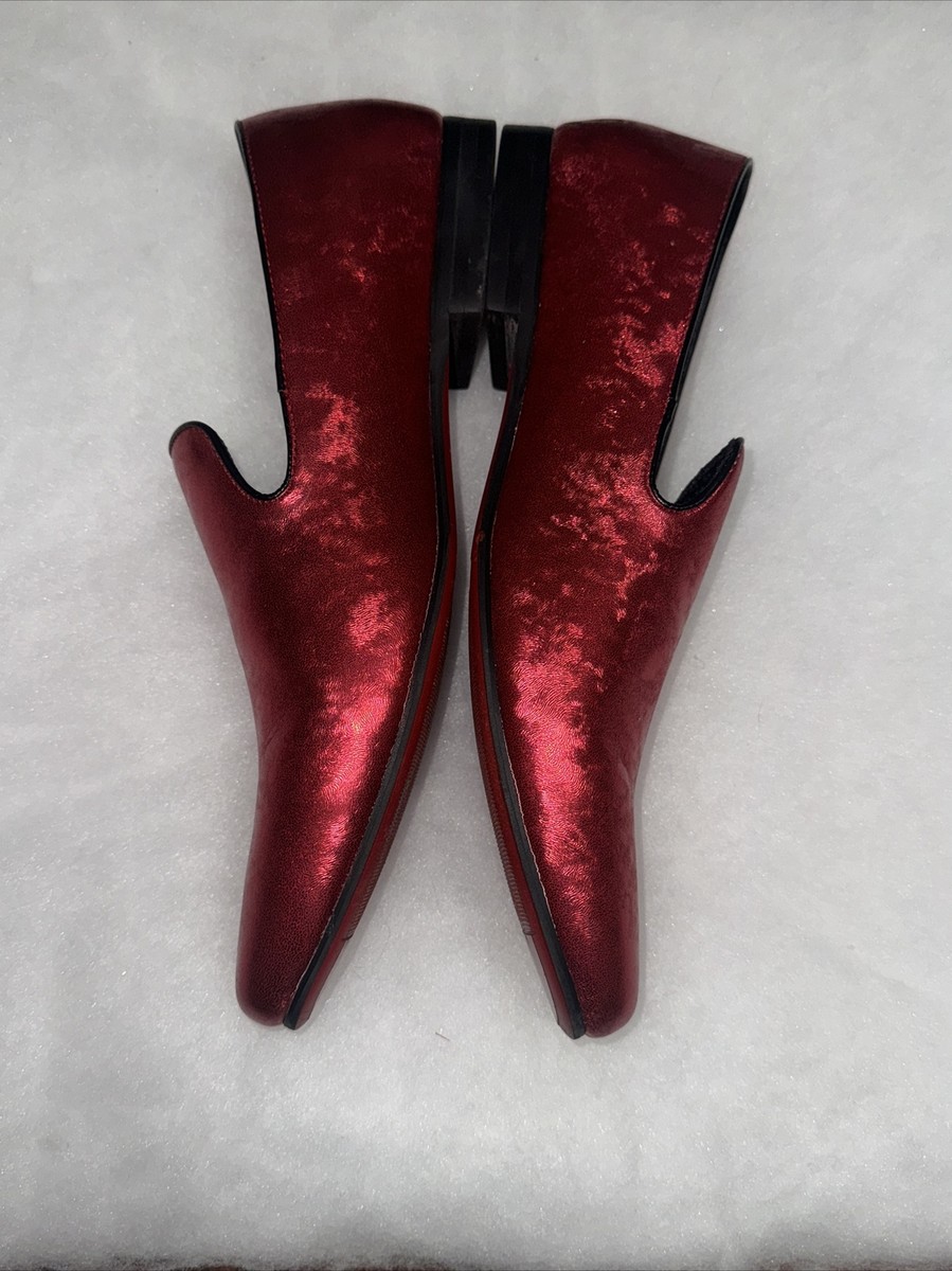 Giorgio Brutini Evening Loafers Red Shiny Pattern Slip On  display picture 3