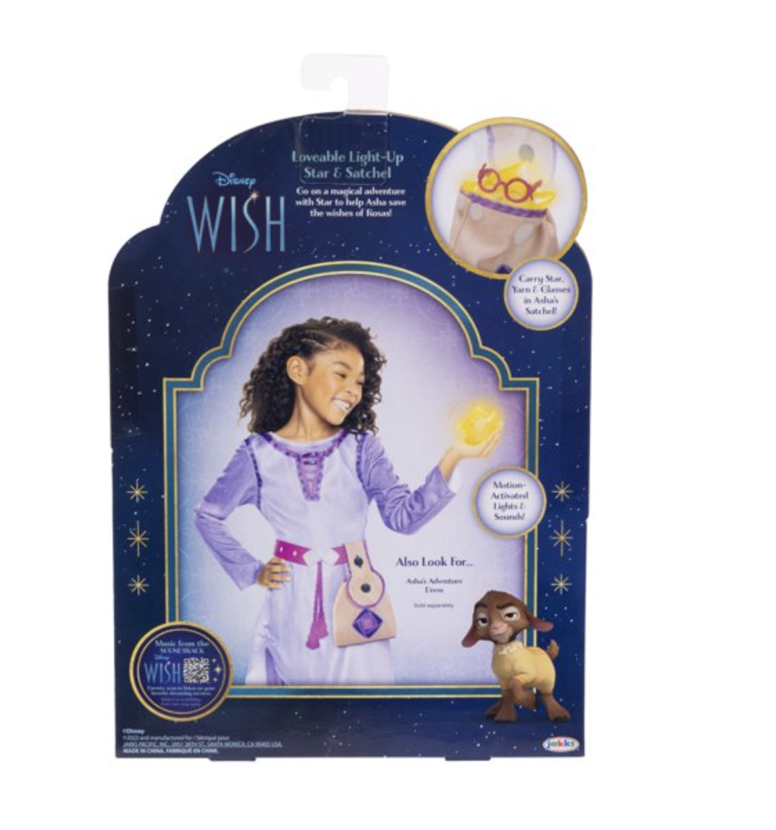 Disney 100 Wish Loveable Light-Up Star and Satchel Toy New with