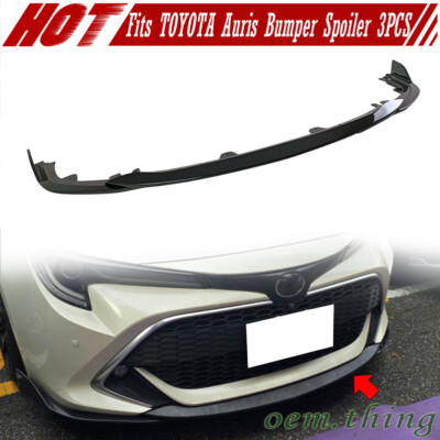 Painted Black Fits TOYOTA Corolla AURIS E210 Hatchback Bumper Spoiler 3pcs 19-21