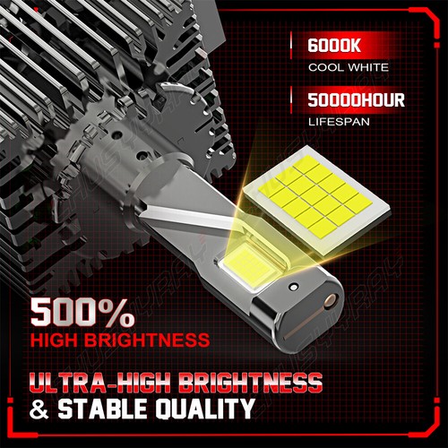 For GMC Yukon 2015 2016 2017 2X D3S LED Headlights Bulbs Low Beam - Picture 3 of 12