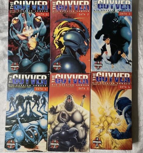 The Guyver Bio Booster Armour Volumes 1-6 VHS Manga Japanese Anime Video Tapes - Afbeelding 1 van 4