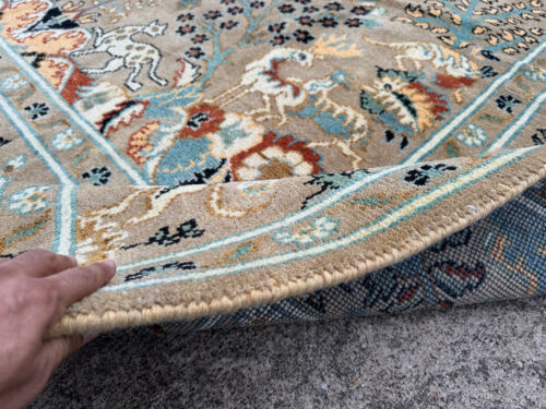 9x12 HANDMADE WOOL RUG HAND-KNOTTED ORIENTAL NEW handwoven big carpet beige - Picture 4 of 18
