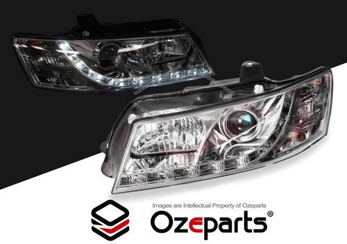 Black DRL LED Projector Head Lights for Holden & HSV Commodore VY – Mars Performance