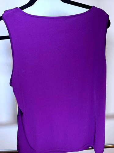 Michael Kors Stylish Draped Top - XL, Imperial Purple - Picture 2 of 5