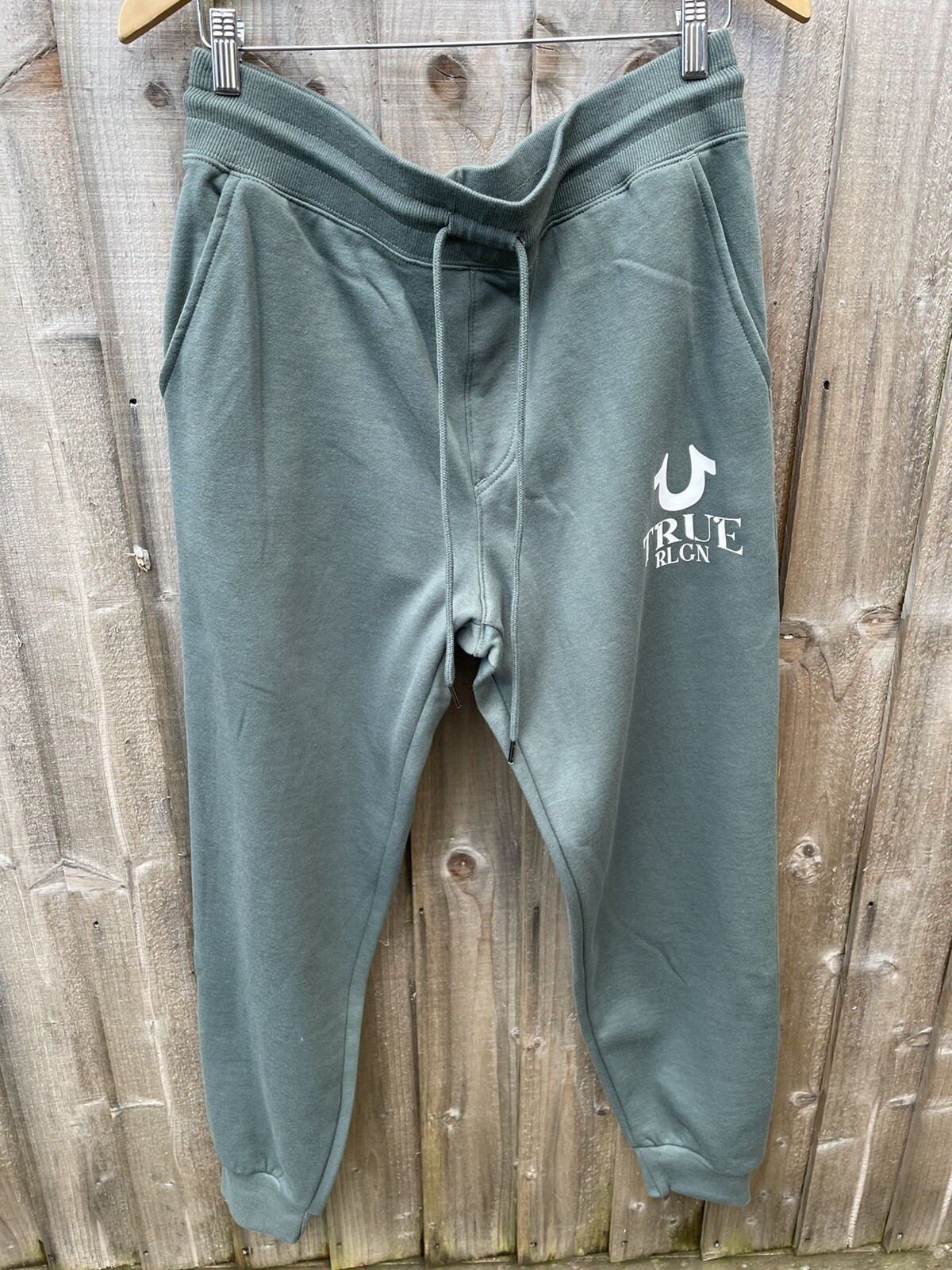 True Religion Track Pant Joggers Green Size Medium HD Logo Brand New With Tags
