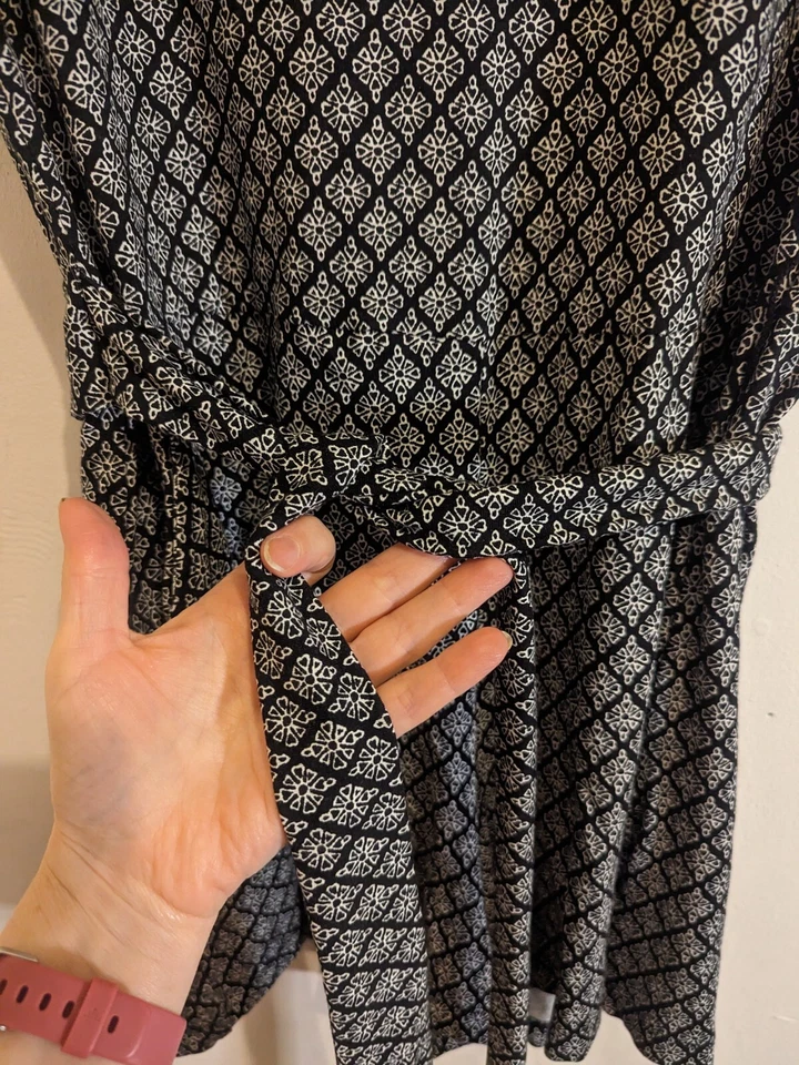 Mameluco cinturón corbata jersey azul marino antiguo negro blanco talla pequeña Foto 4 de 4