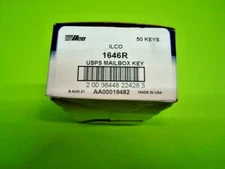 50 Key Blanks – Ilco USA 1646R Key Blanks Usps Mailbox Keys. NEW in Box