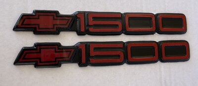88-98 Chevrolet Red Black 1500 Door Emblem Silverado Tahoe Blazer