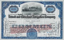 Detroit and Cleveland Navigation Company, Michigan, 1946 (10 Shares)