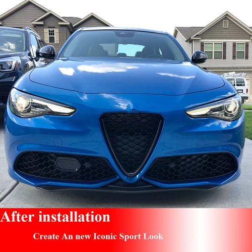 REAL CARBON Front Bumper Lip Chin Spoiler For Alfa Romeo Giulia Sport 2017-2020 - Foto 5 di 15