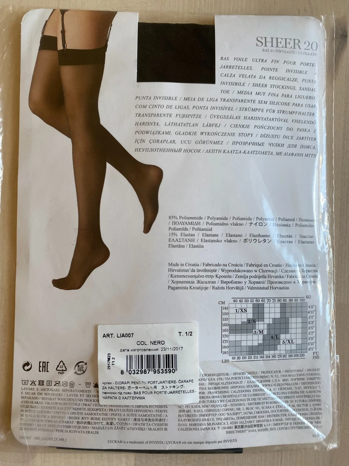CALZEDONIA Hold Ups NEGRO 2x10€ S/M - Sin devoluciones Foto 2 de 4
