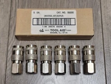 6 pack Tool Aid Universal Air Coupler Fits Automotive & Industrial plugs #99200