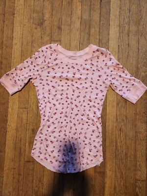 Pink Floral Juniors Tshirt Large