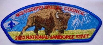 BSA MISSISSIPPI VALLEY OA 67 2023 JAMBOREE PATCH BUFFALO JSP CSP STAFF 100 MADE!