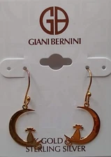 Giani Bernini - 1-Pair 18k Gold Over Sterling Silver Dangle Earrings - One Size