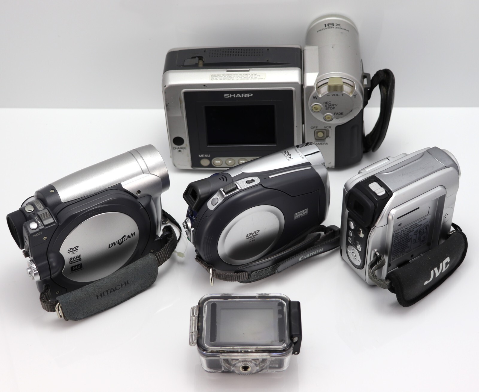 5x FAULTY CAMCORDER BUNDLE SHARP JVC CANON HITACHI KONIG SPARES
