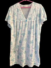 Vintage Carriage Court Woman Women's 1X Cap Short Sleeve Floral Nightgown VGC