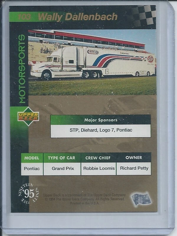 1995 Upper Deck Motorsports Gold Signature # 108 Todd Bodine Nascar Racing Card - Image 2 of 2