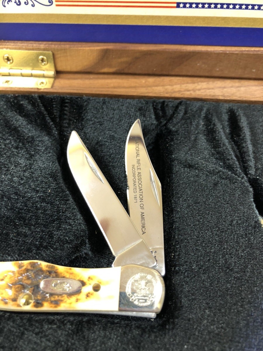 CASE XX 2002 FRIENDS OF THE NRA COMMEMORATIVE KNIFE SET 6265SS