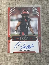 Coby Bryant Rookie Autograph 2022 Leaf Draft Red Parallel #BA-CB2