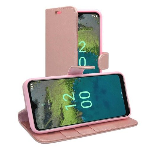Funda protectora de cuero PU abatible folio tipo billetera para Nokia C12 - Imagen 8 de 48