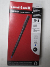 UNI-BALL ROLLER PEN - MICRO 0.5MM - BLUE- 12 PACK 60153  NEW  
