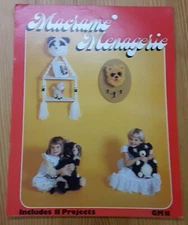 Gaylemot Publishing Macrame Menagerie 1978 #GM11 Pattern Booklet Sharon Lusk