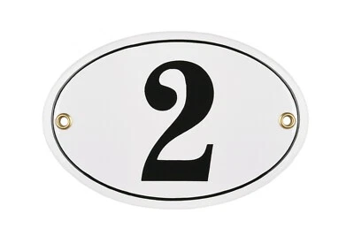 - FAIT MAIN - Numéro de rue ovale 10x15 cm plaque emaillée personnalisée | Numéro de maison