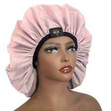 X Large (XL) Shower Cap (42cm) Double-Layer Waterproof & Silk Lining. Reusable.