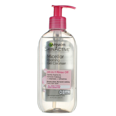 6 Pack Garnier SkinActive Micellar Foaming Gel Cleanser, 6.7 fl oz