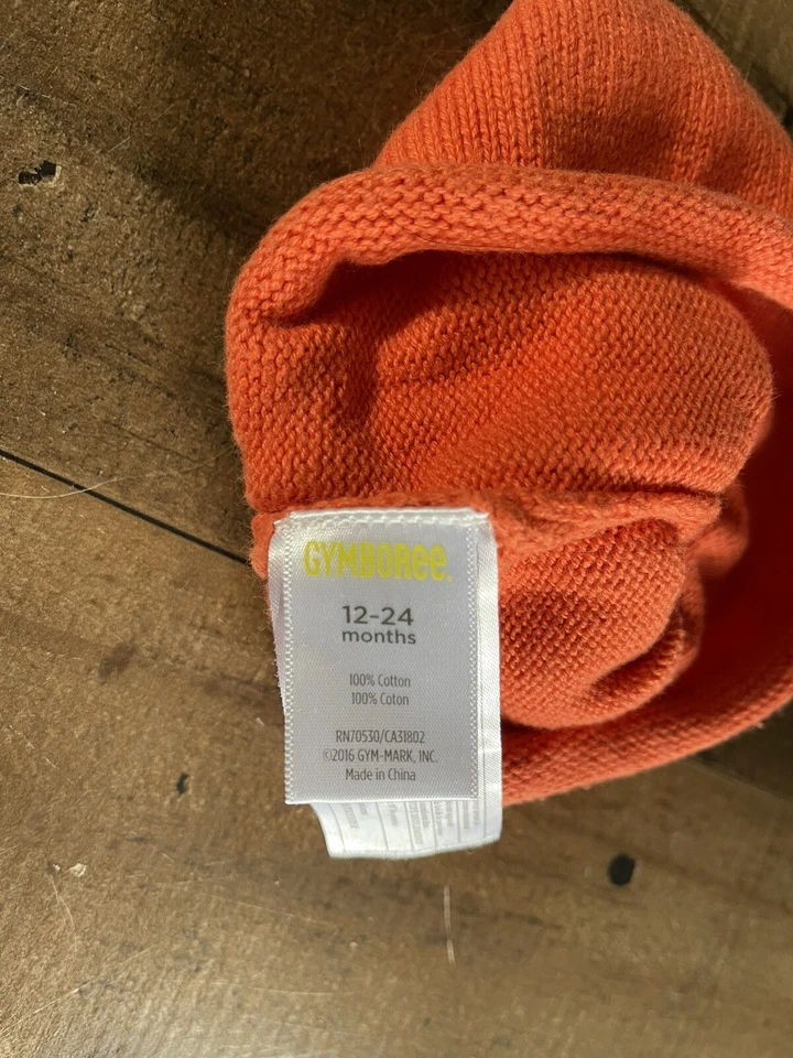 Gymboree Bebé Calabaza Tejido Sombrero Talla 12-24 Meses Otoño Cosecha Acogedora Sesión de Fotos Foto 3 de 3