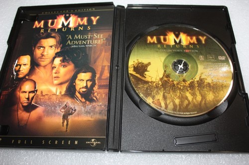 THE MUMMY RETURNS (DVD, 2001) BRENDAN FRASER, RACHEL WEISZ, THE ROCK ~MOVIE+CASE - Picture 2 of 3
