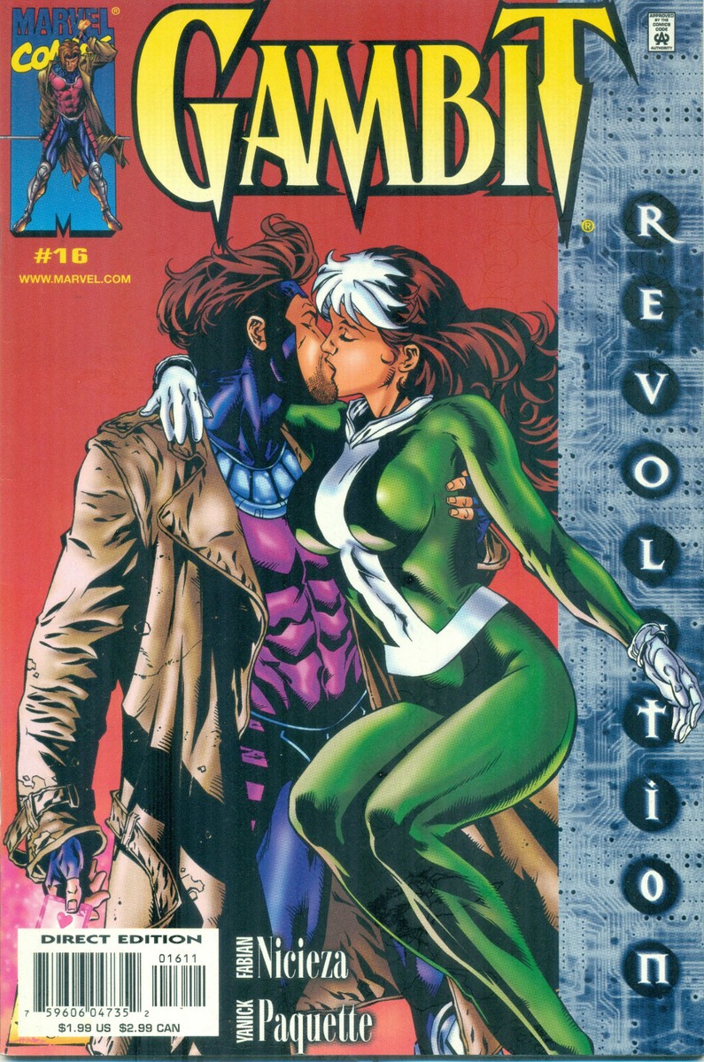 Gambit #16 By Nicieza Paquette Revolution X-Men Batroc Rogue Kiss