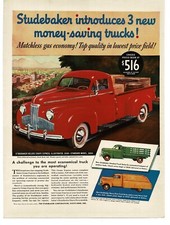 1941 Studebaker Deluxe Coupe Express Red Pickup Truck Vintage Print Ad 1941 Studebaker Deluxe Coupe Express Red Pickup Truck Vintage Print Ad