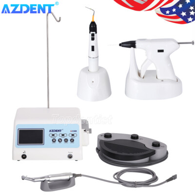 AZDENT Dental Implant Motor System Brushless/Obturation Endo Heated Pen+Gun Set