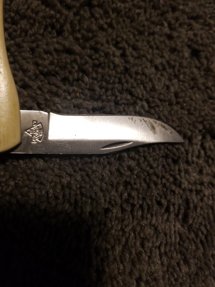 Navaja de Bolsillo Plegable Keen Kutter SCRIMSHAW EE. UU. UNA Hoja USADA Foto 2 de 4