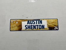 Austin Shenton Game Used Montgomery Biscuits Locker Room Nameplate
