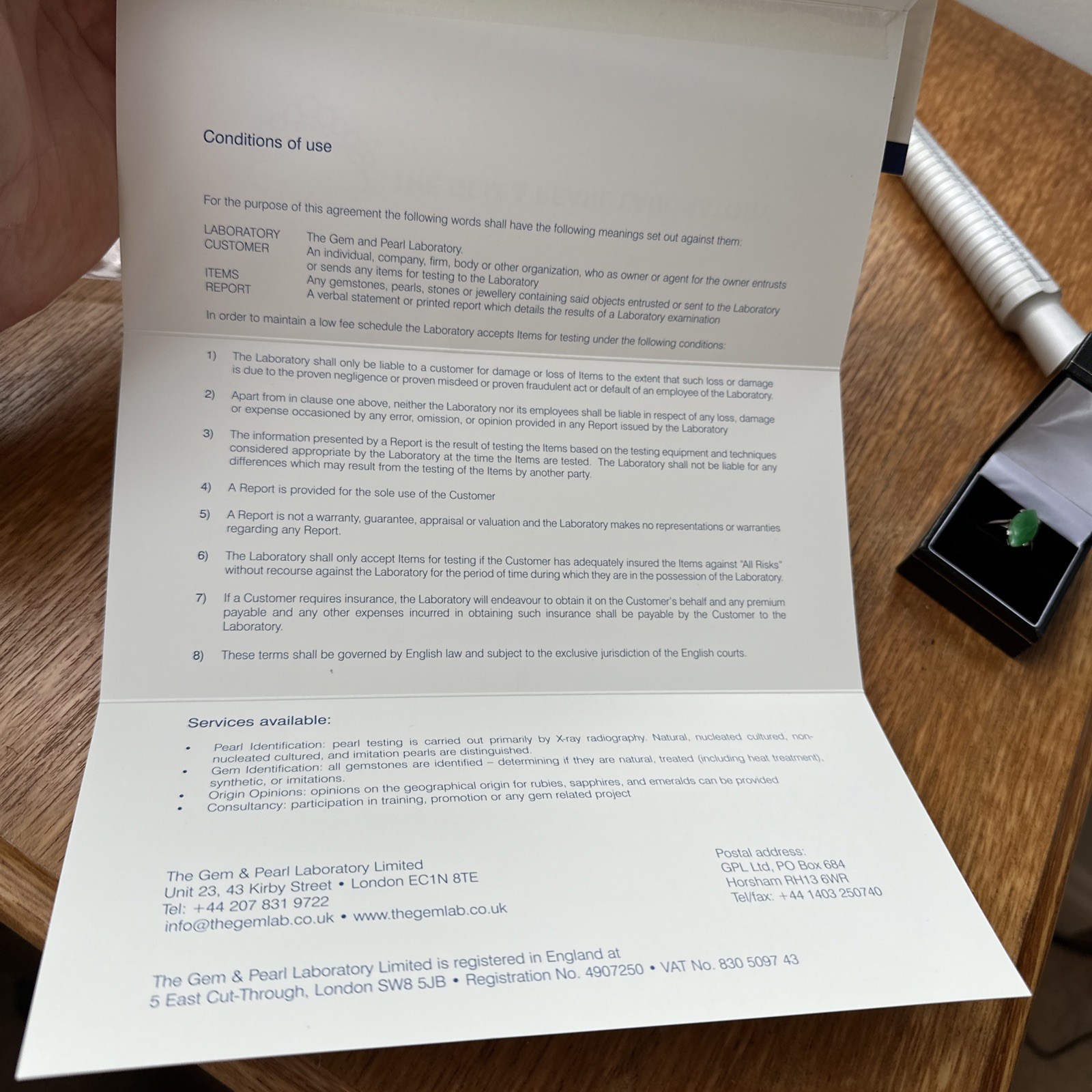 Solid White Gold Ring Untreated 2.5ct Imperial Gr… - image 24