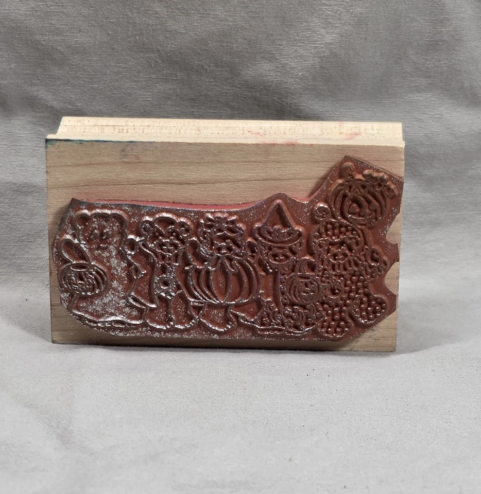 Резиновый штамп Stampede Lucy Rigg Halloween Bear Parade деревянная основа резиновый штамп б/у в отличном состоянии осень - Изображение 2 из 4