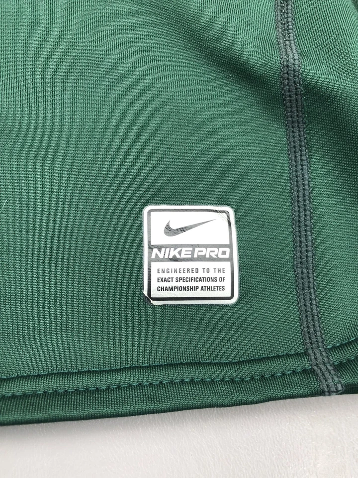Nike Pro Team NikeFIT Therma Pullover Shirt Large Green Long Sleeve Athletic Top - Image 2 of 4