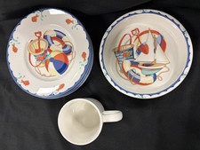 Tiffany Co. Seashore Baby Tableware Set 6 Pieces 4 Plates, Bowl, Mug DS61