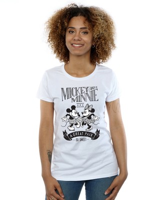 Disney Damen Mickey and Minnie Mouse Great Pair T-Shirt