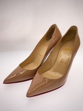 Christian Louboutin Heel Pumps Sandal EU:35 Beige Leather