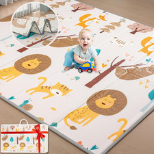 Baby Play Mat, 200  180Cm Large Thick Playmat, Folding Portable Waterproof Reve