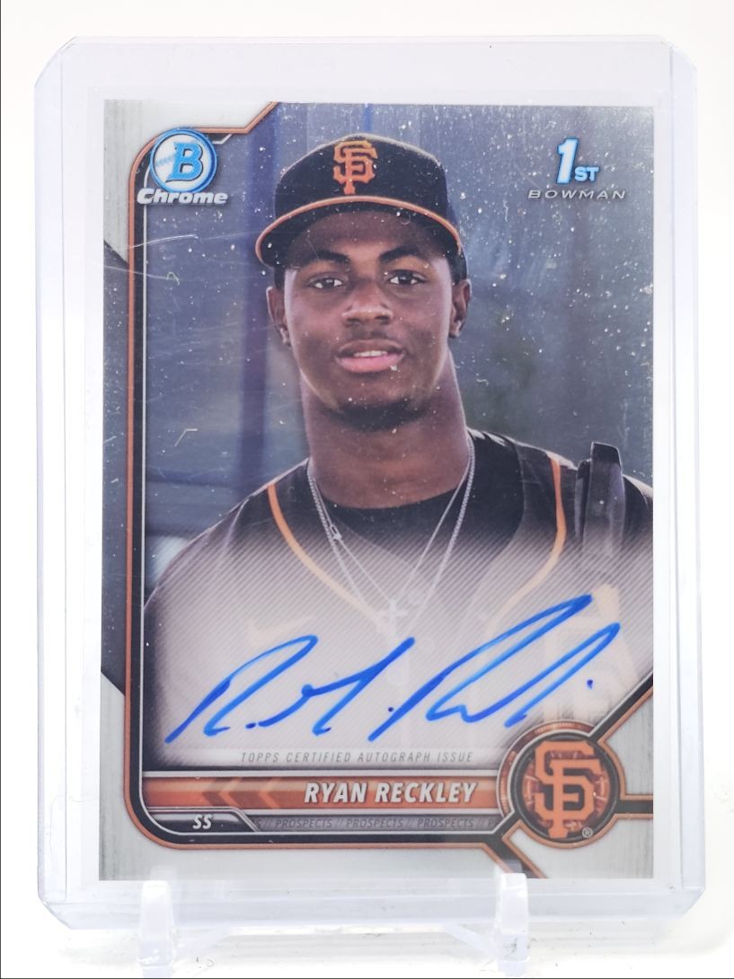 RYAN RECKLEY 2022 BOWMAN CHROME 1ST AUTOGRAPH GIANTS #CPA-RR A AUTO Q0071