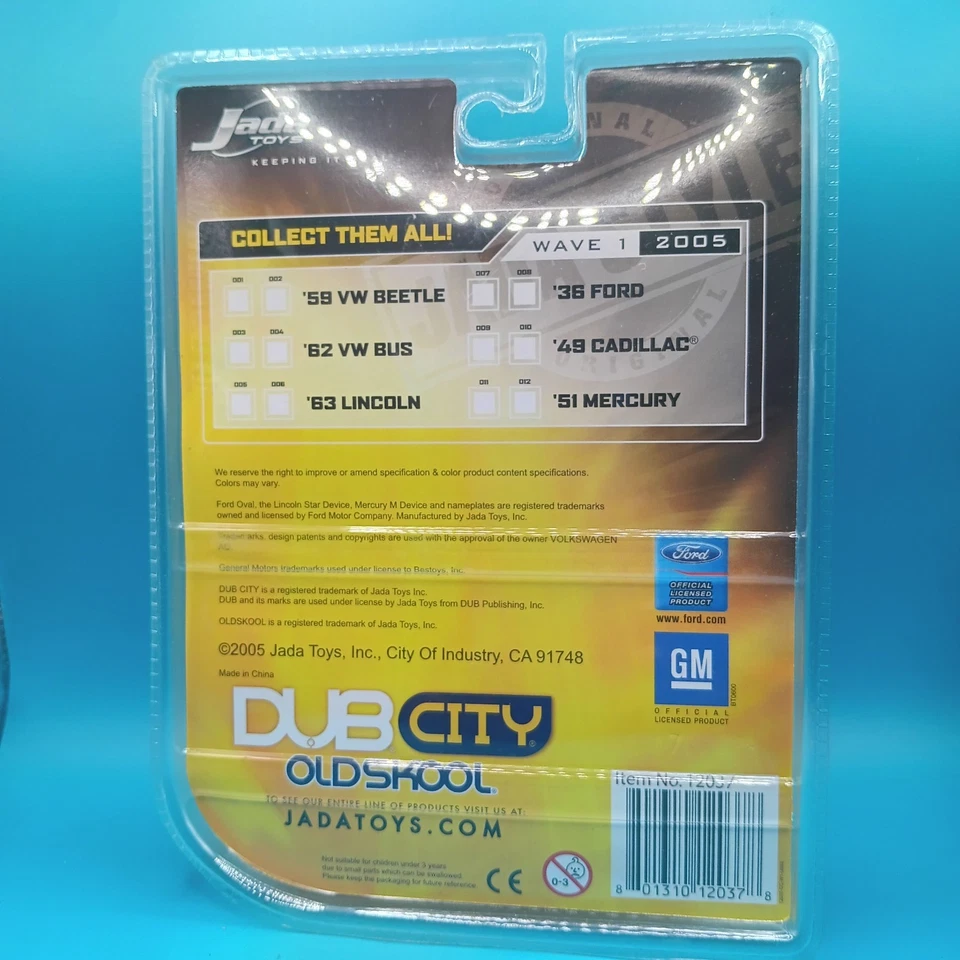 Jada Toys Dub City 59 VW Beetle Blue Old Skool 2005 Wave 1 - Изображение 2 из 2