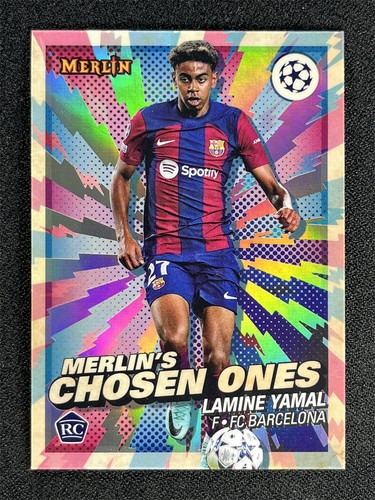 2023-24 Topps Merlin Chrome Lamine Yamal #MC-1 Merlin\'s Chosen Ones RC &07301