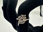 1.44g Vintage Sterling Silver 925 Floral Leaf Ring Nature Inspired Size 6 M