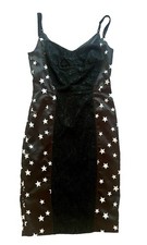Dolce & Gabbana 🌹Absolutely Gorgeous 🌹Stretch Silk Stars & Lace Black Dress...
