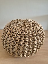 Rafia Fußhocker Sitzsack Füllung 100% Baumwollfutter Retro Trendy Wohndeko